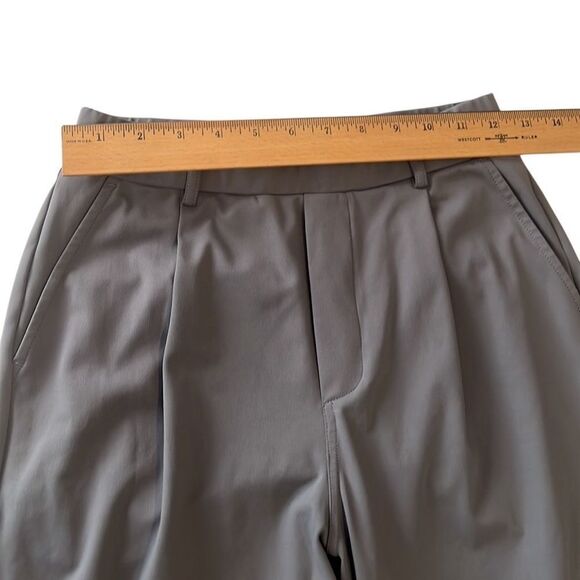 High Silent Storm Gray High Waisted Side Pocket Work Flare Pants Size Small - Picture 10 of 12